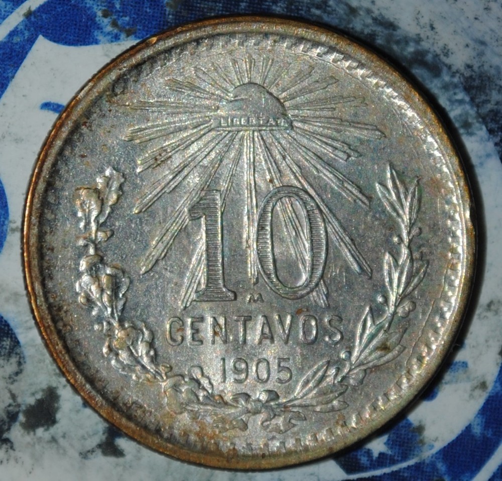 UNC mexico 10 centavos 1905 {{{D173