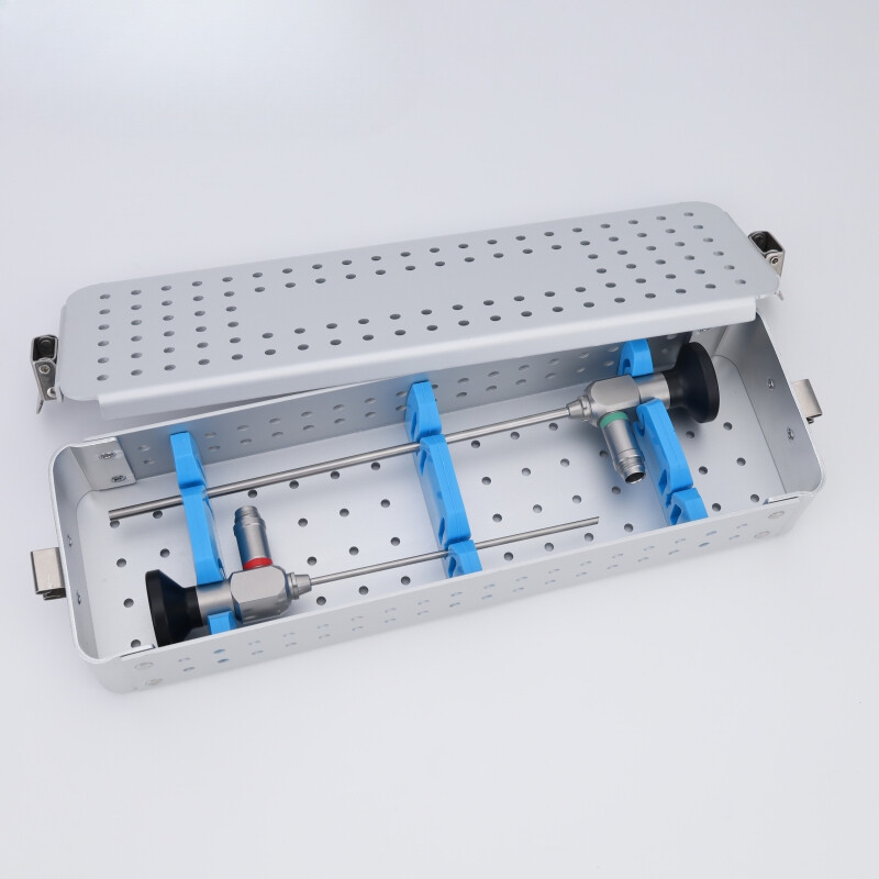 Rigid Endoscope Sterilization Container with Lid, Medical Sterilizing Case New