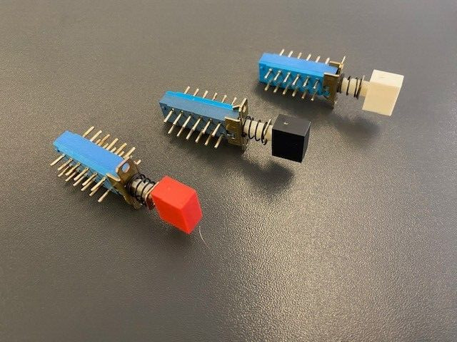 10 pcs. Modular (single) push-button switch of P2K type (with knob).