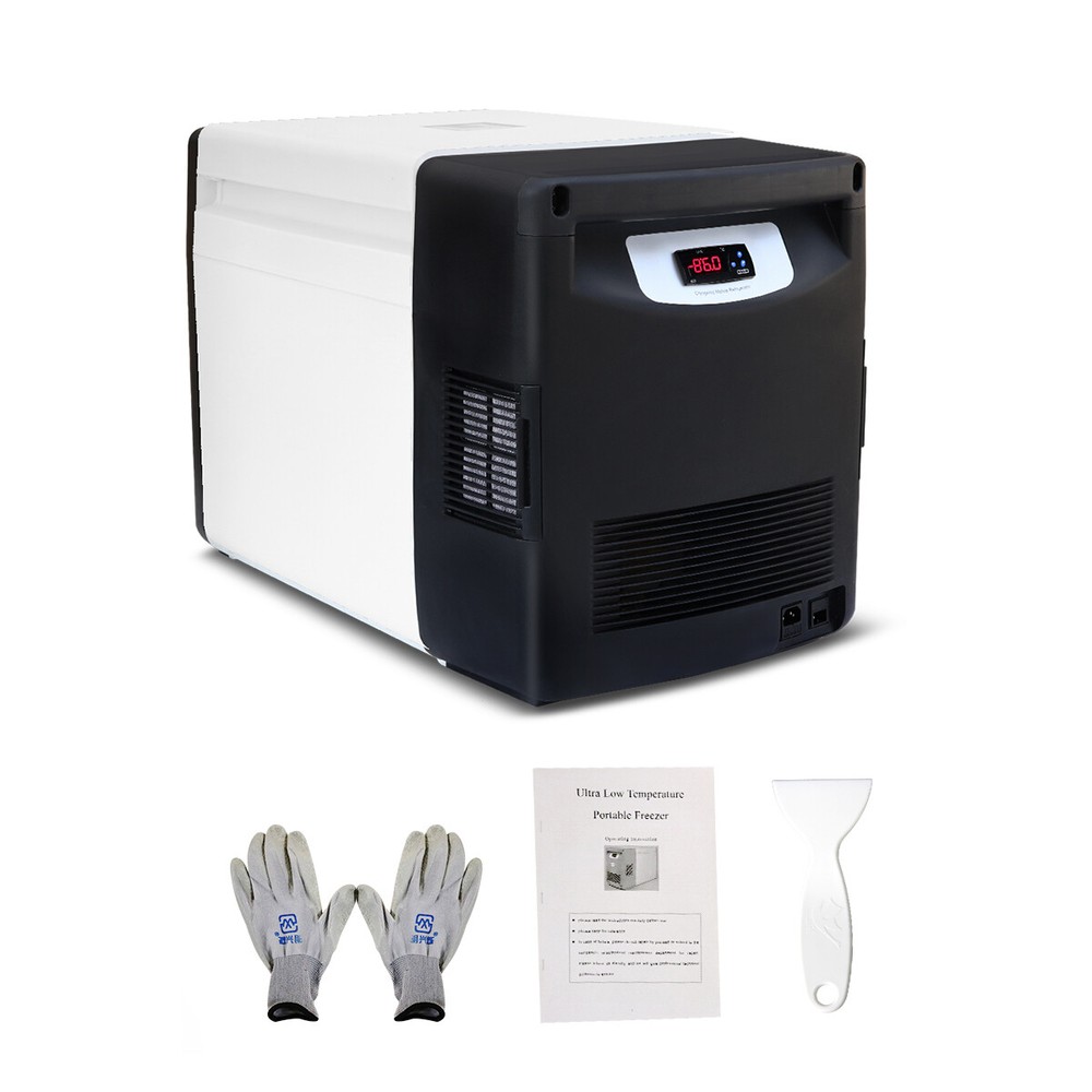 20L Black -86° Ultra-Low Temperature Freezer Laboratory Samples Storage Fridge