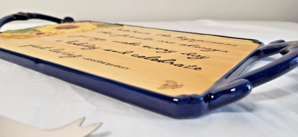 Appetizer Cheese Plate Serving Tray Decorative Ceramic 12.5" Server Set
