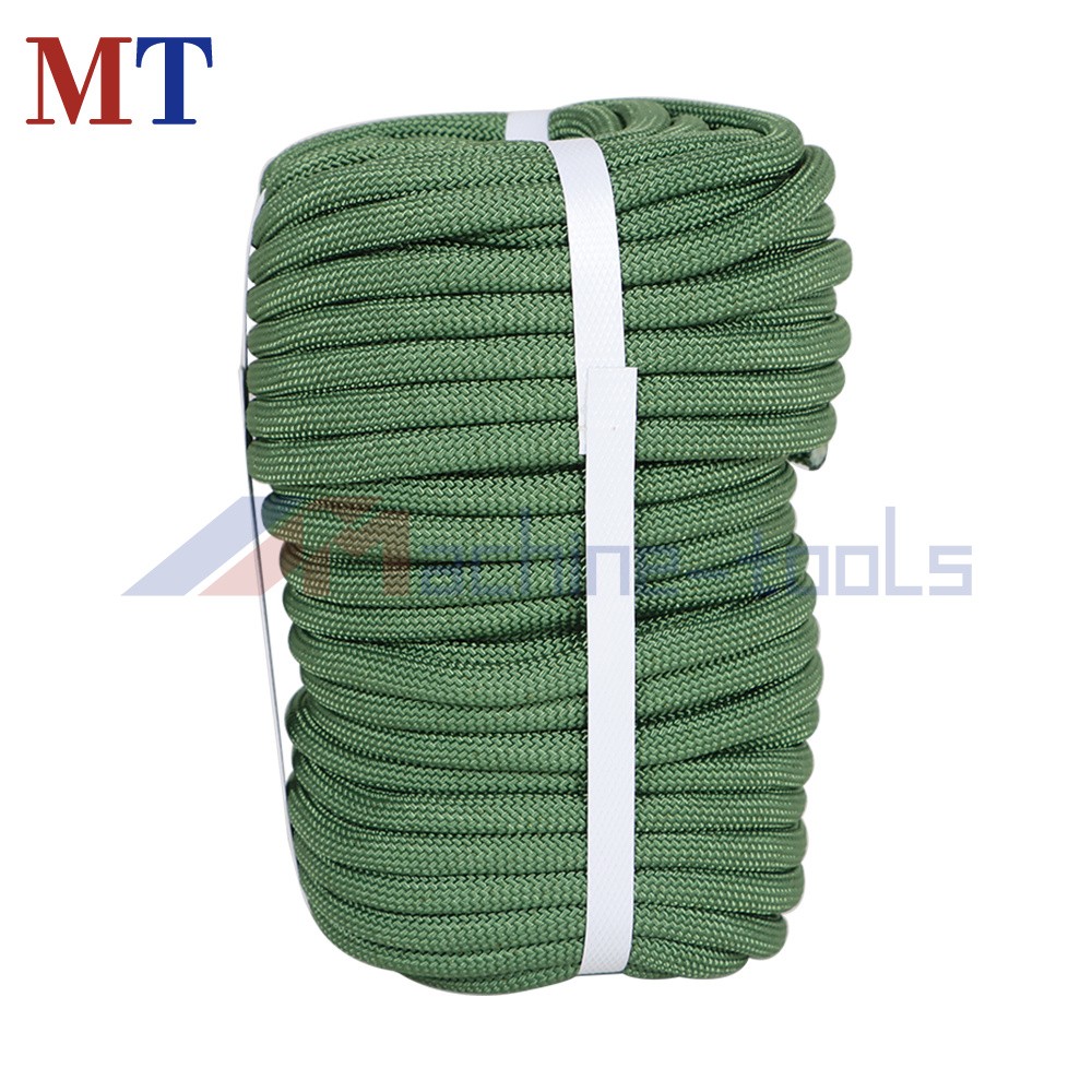 Strong Pulling Rope Braided Polyester Rope 3/8" × 100' 3520Lbs (Armygreen)