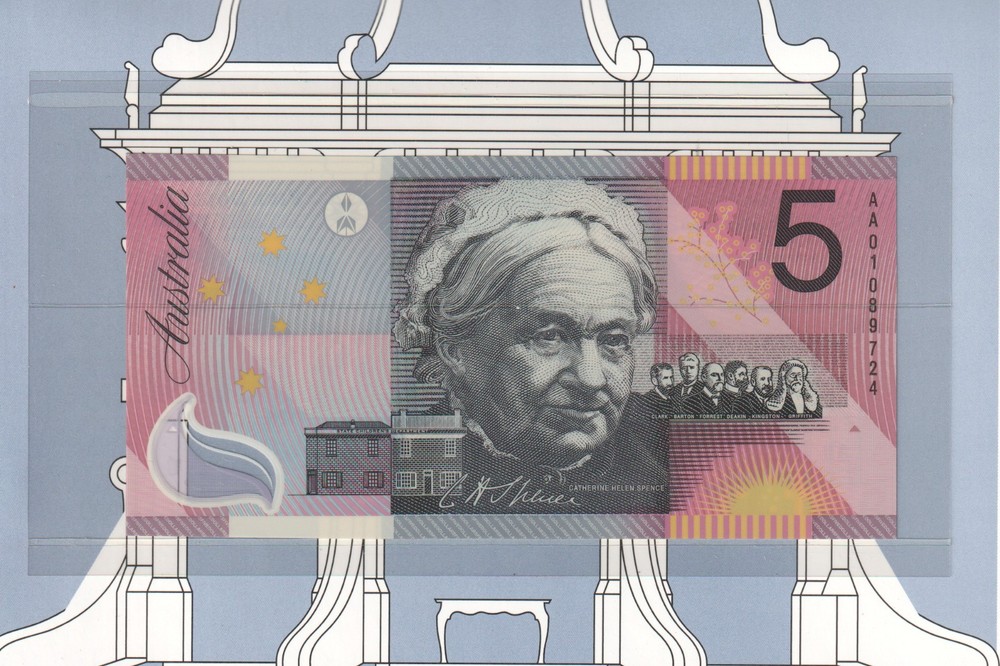 2001 Australia Centenary $ 5 Dollars AA01 First Prefix Banknote NPA Folder - 03