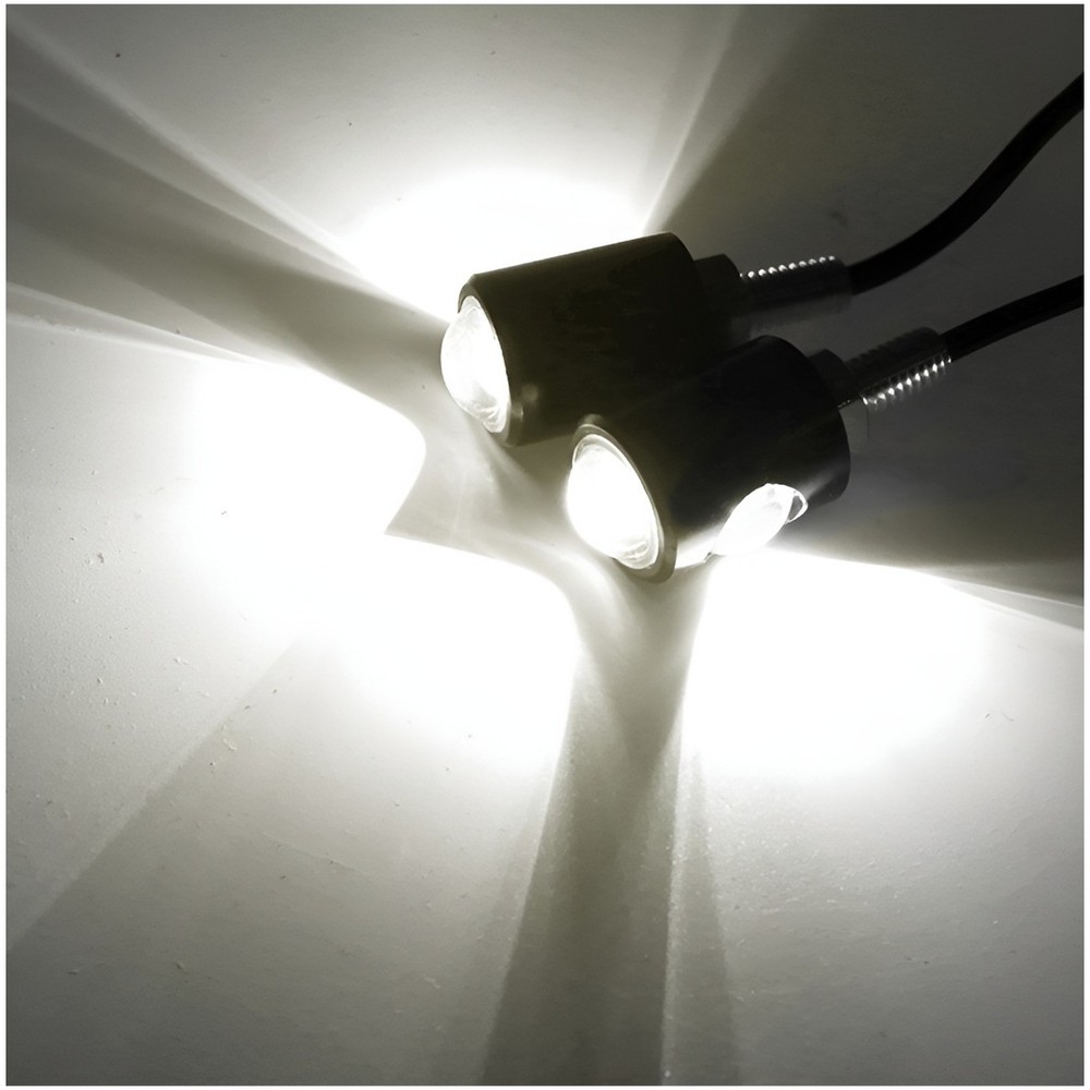 4x Motorcycle White LED Turn Signal Light Mini Micro Eagle Eye Indicator 12V