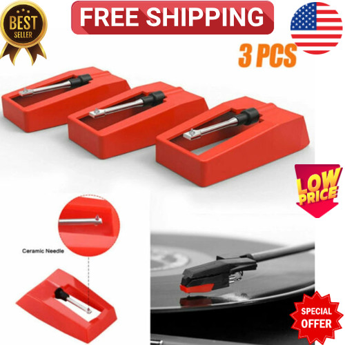 3Pcs Record Player Needle Turntable Stylus Replacement for Crosley Phonograph US
