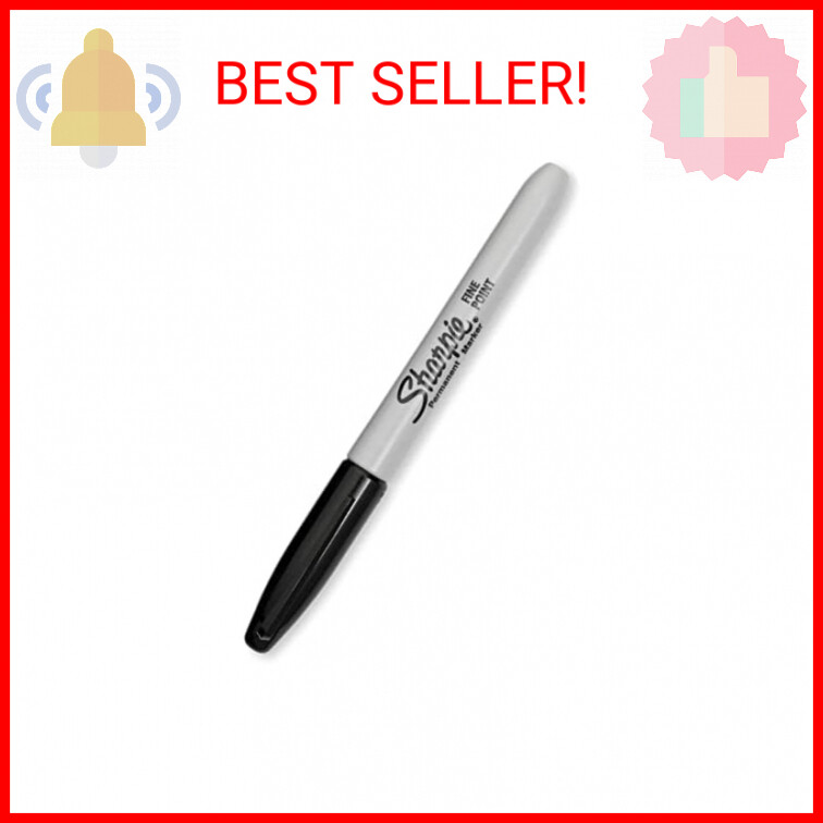 Sharpie Permanent Markers, Fine Point, Black, 5 Count