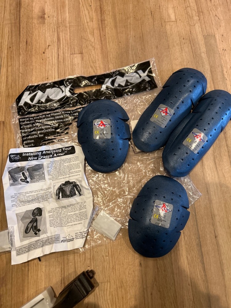 Knox aMotorcycle Shoulder and Elbow Pads Inserts E S Type B Part 1&125 set