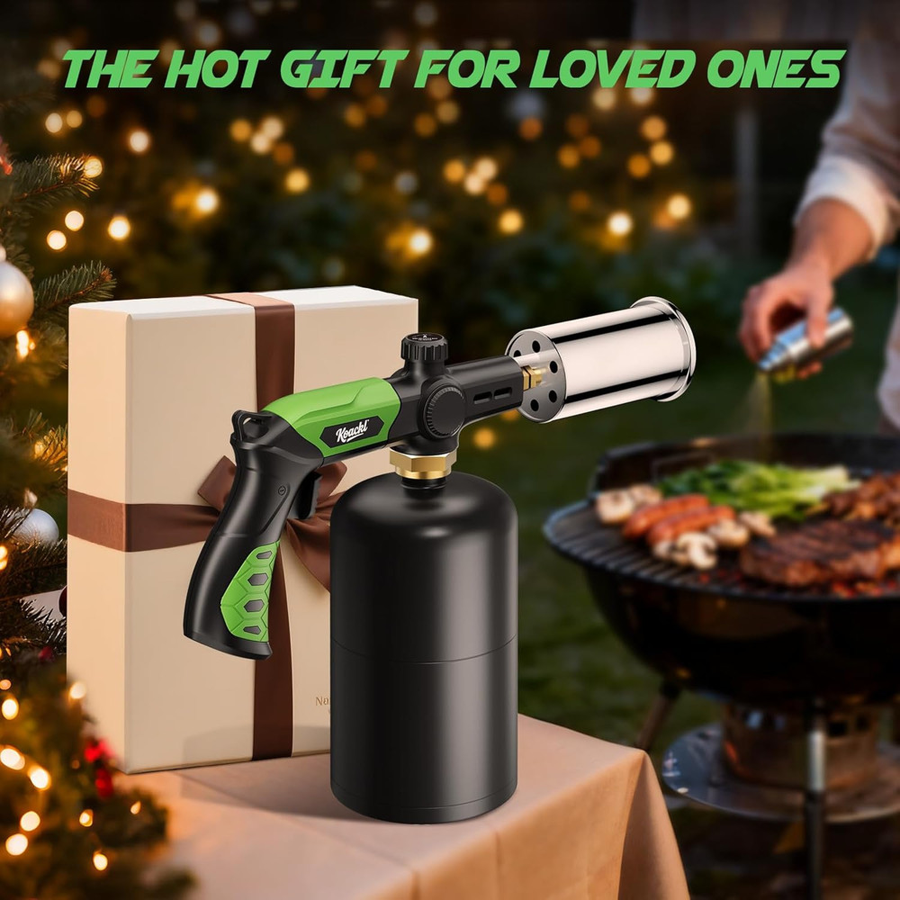Propane Torch Head, Kitchen Blow Torch Gun, Campfire Charcoal Starter, Grill Tor