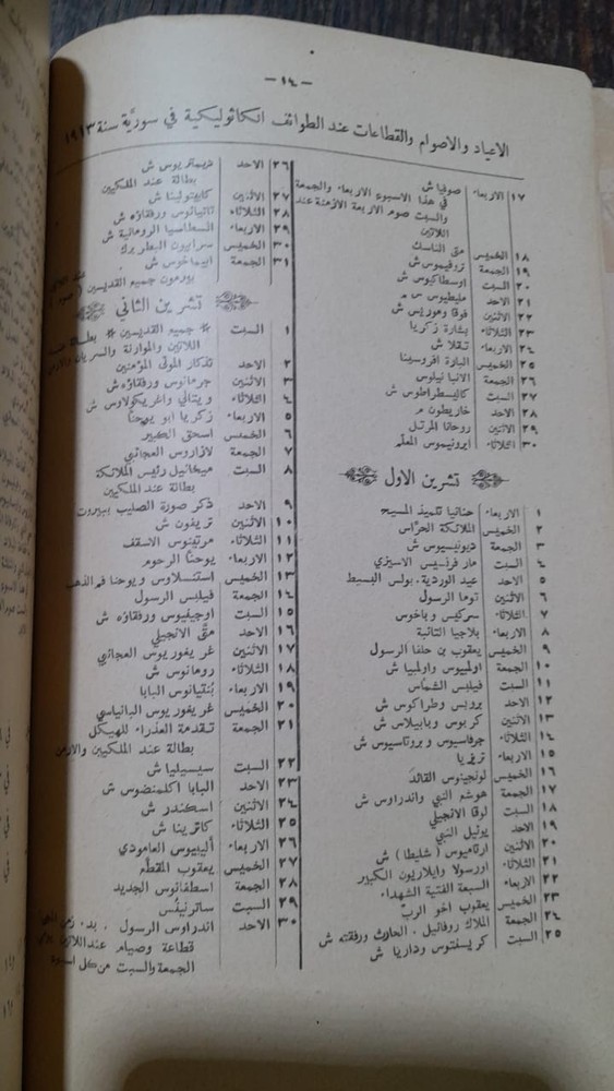 Rare arabic lebanese book تقويم البشير 1913