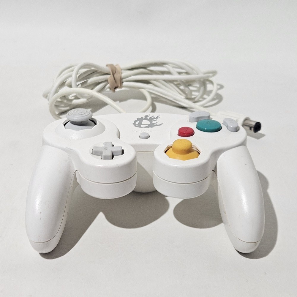 Nintendo Super Smash Bros White Classic Gamecube Controller Tested OEM