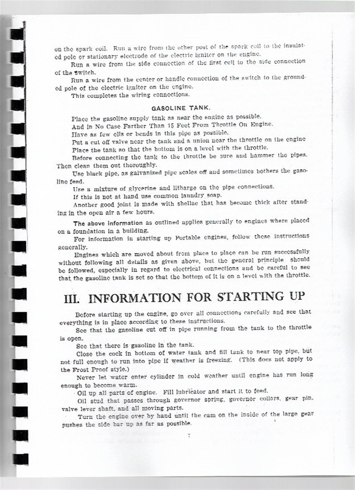 Galloway Engine Owners Operators Manual Parts Catalog