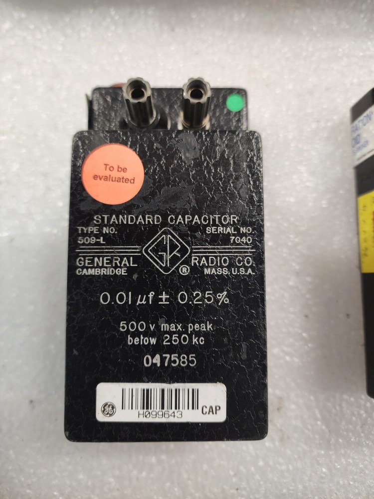 GenRad 509-L Standard Capacitor .01uf +/-.25% Unit #1