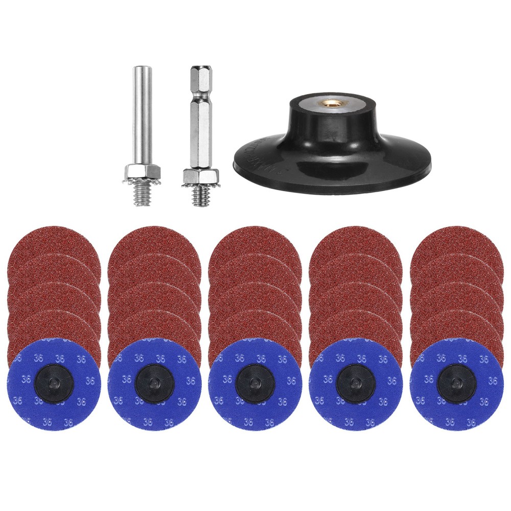 23pcs Quick Change Disc Set 3" Roll Lock Sanding Disc 36 Grits with Disc Holder