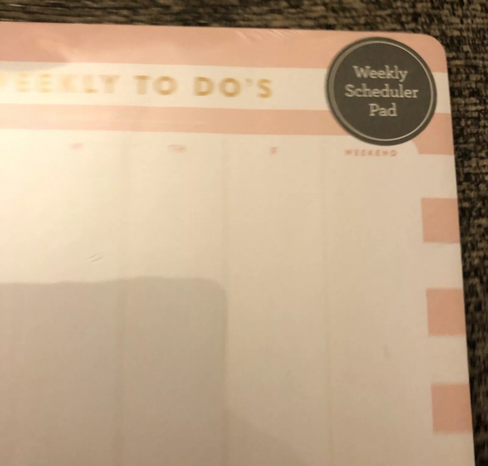 Staples weekly planner epad - desktop planning pad: Pink - 52 Sheets NIP