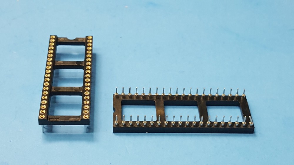 (4PCs) IC SOCKET, 40 PINs , GOLD ON CONTACT AREA , OPEN FRAME
