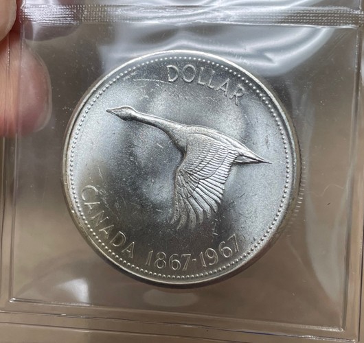 Canada - 1967 Silver Dollar in Unigrade Holder