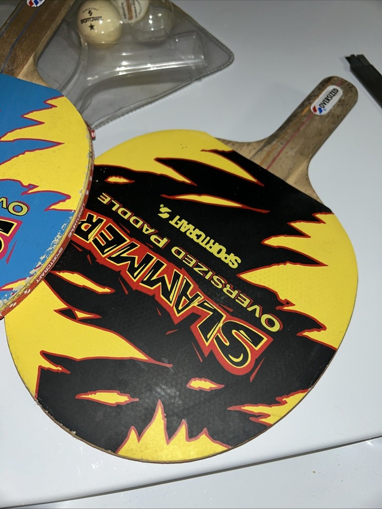 Slammer Oversized DP Table Tennis Racket Two Sided - Two Rackets, Ping Pong.