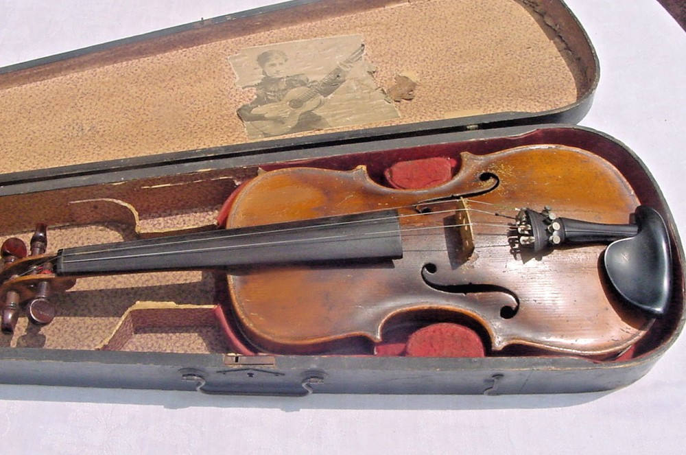 ANTIQUE HOPF VIOLIN NICE OLD FIDDLE GREAT TIGER BACK
