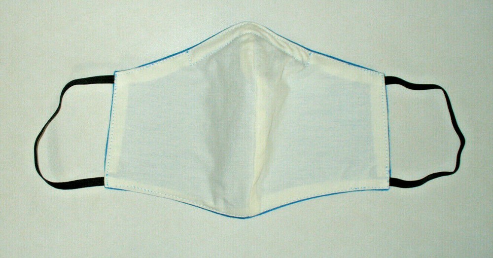 Face Mask Wire Adult Blue Ivory