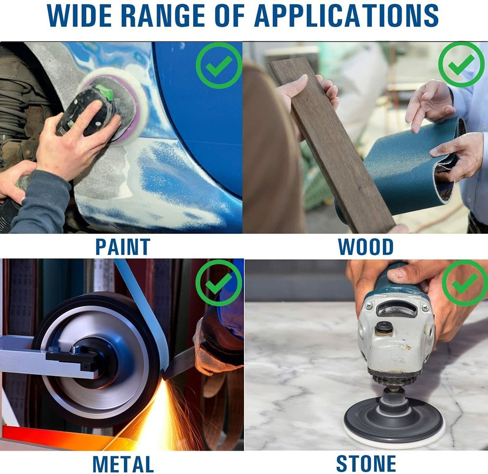 Starcke Premium 4 Inch Hook and Loop Grip Sanding Discs Black Silicon Carbide