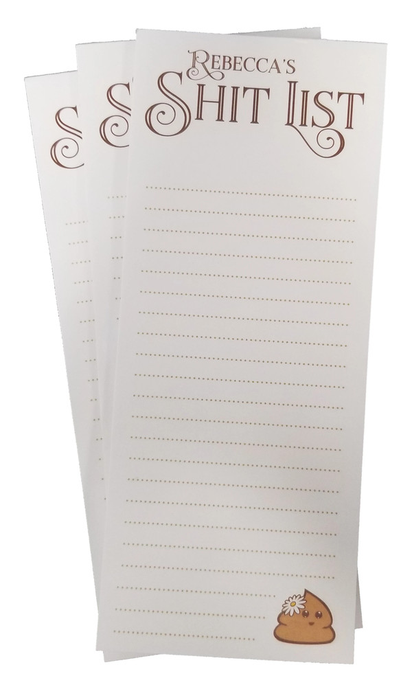 Value 3-Pack Personalized "Sh!t List" Tear-off notepads