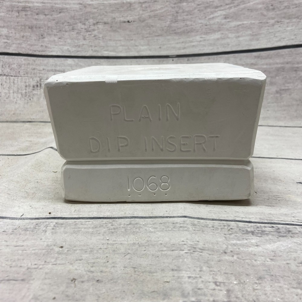 Vintage 1995 Boothe Mold Ceramic Casting Mold Plain Dip Inserts #1068