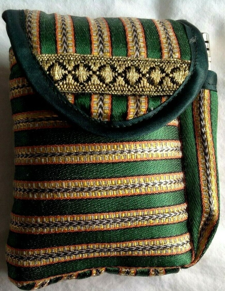 Handmade Lebanese Cigarette and Lighter Silk Pouch