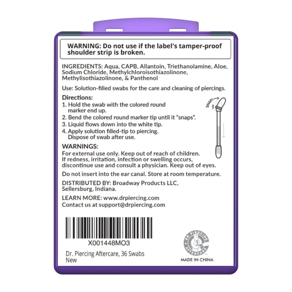 Swabs - Liquid-Filled Saline Solution for Bump Care and Daily Cleansing - Eas...