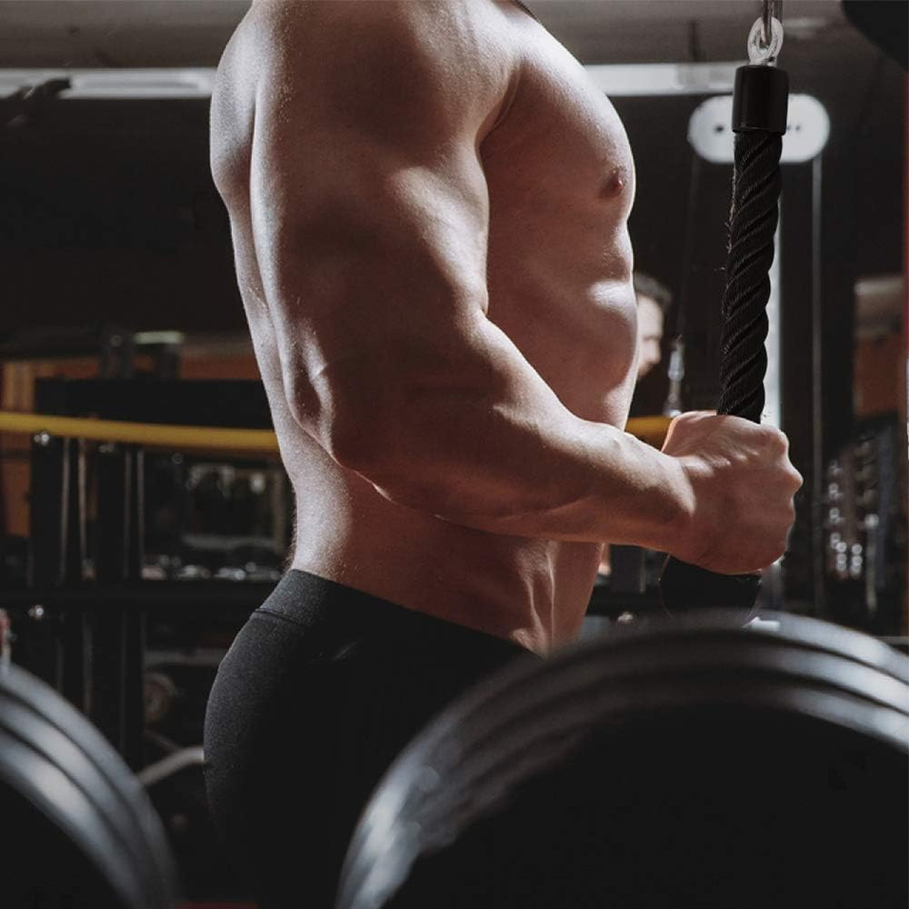 Pull down Rope Single Grip Tricep Bicep Exercise Attachment for Cable Machines G