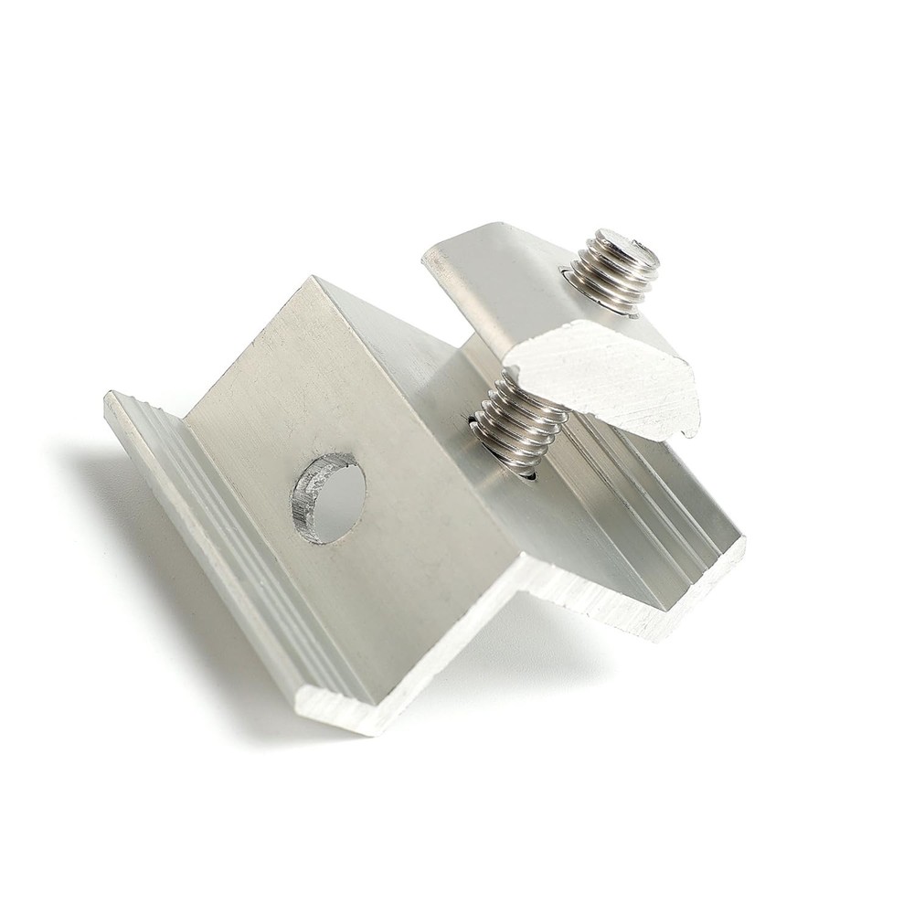 Solar Panel Mounting Brackets Kit - Mid/End Clamps & Rails for Rooftop PV
