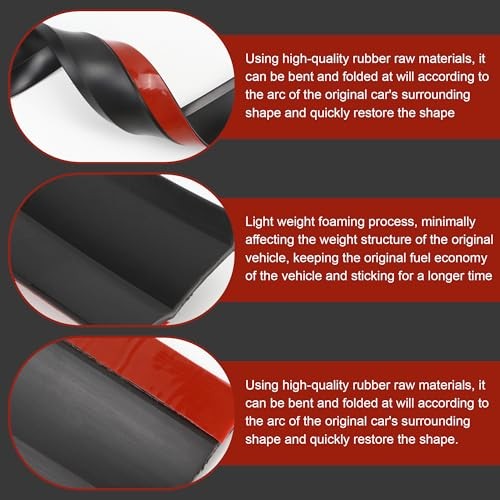 Car Front Bumper Protector Universal 2.5M/8.2ft Car Lip Splitter Spoiler