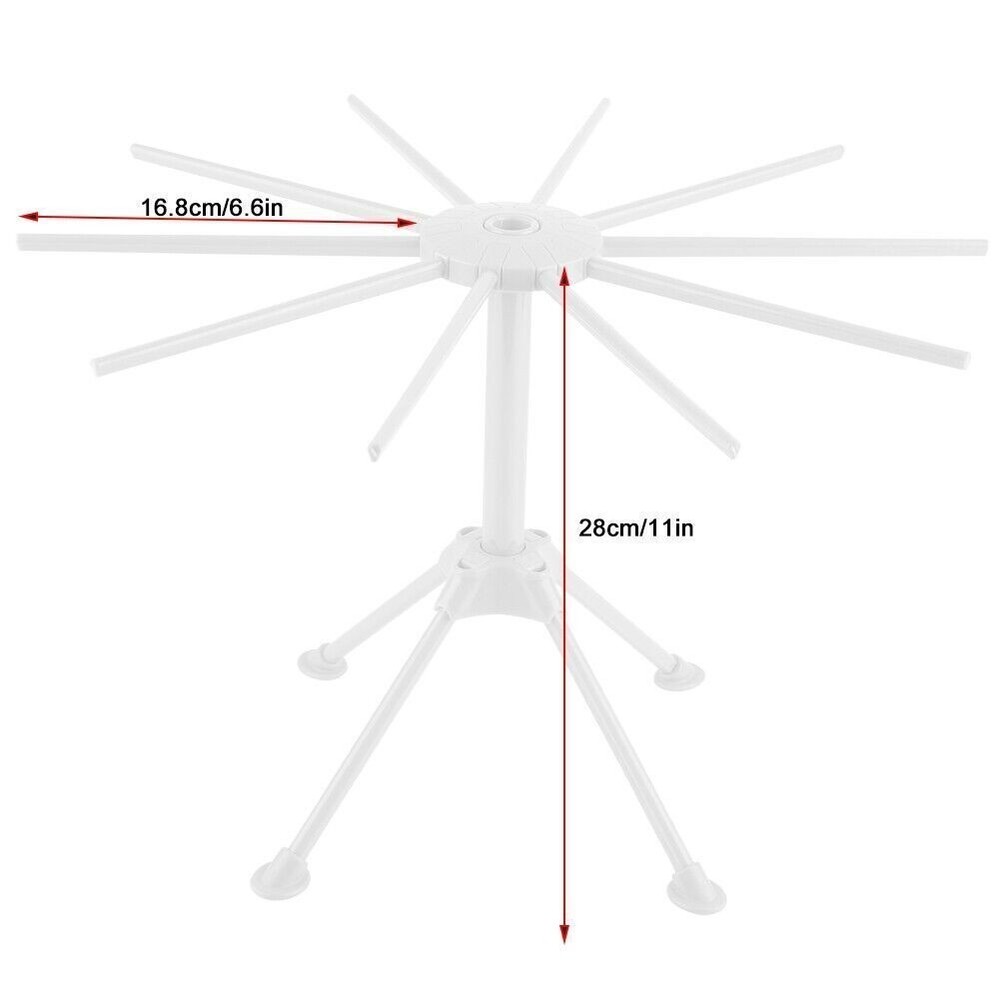 Noodle Spaghetti Pasta Drying Rack Stand Dryer Foldable Kitchen Tool (White)