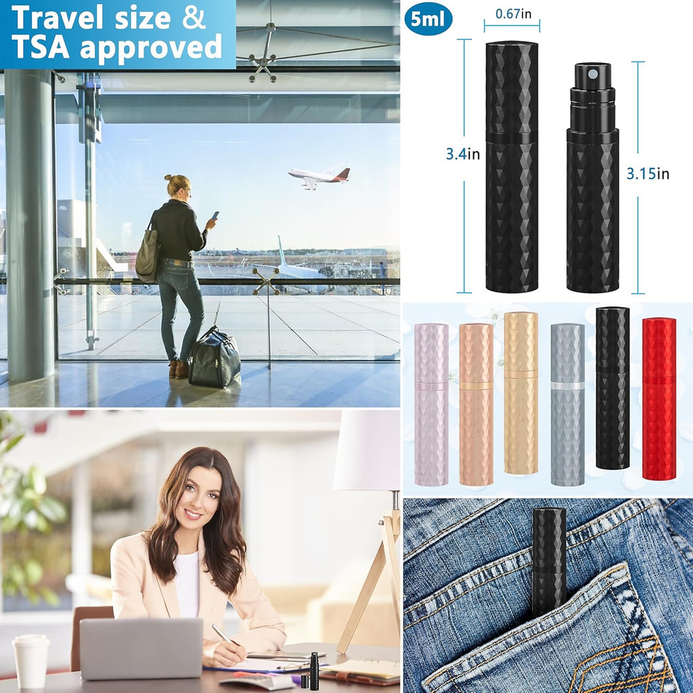 Travel Perfume Atomizer Bottle Refillable - 5Ml Leakproof Fragrances Perfume Ato