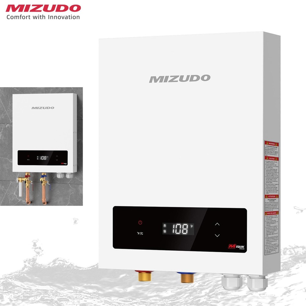 MIZUDO 27kW 240V Electric Tankless Water Heater Instant Hot For the Whole House