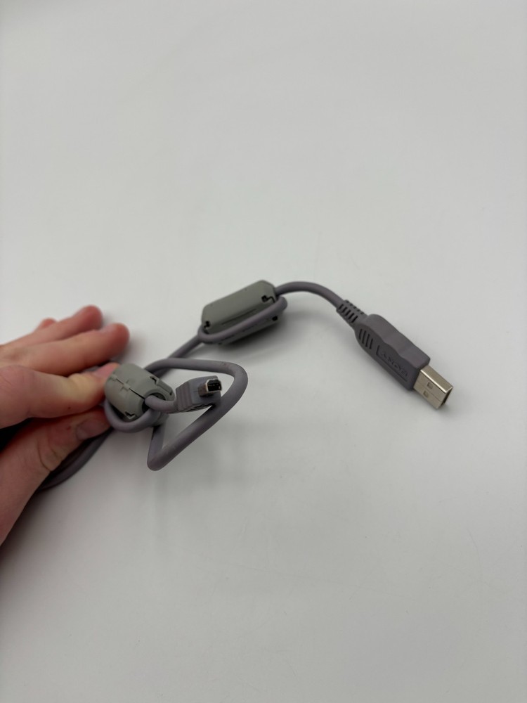 Sony OEM USB Data Cable Grey USB-A to Mini-USB 5-Pin w/ Ferrite