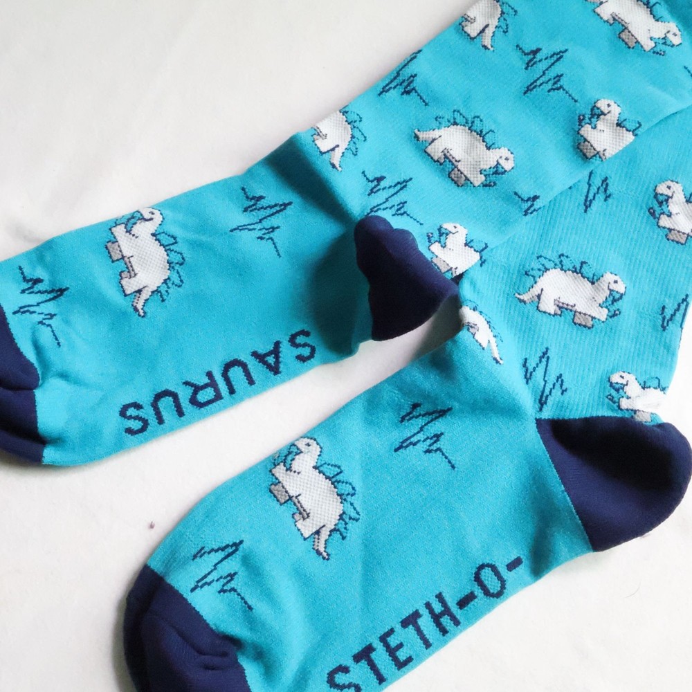 Figs Compression Socks Size L Dinosaur Pattern Comfortable Fit