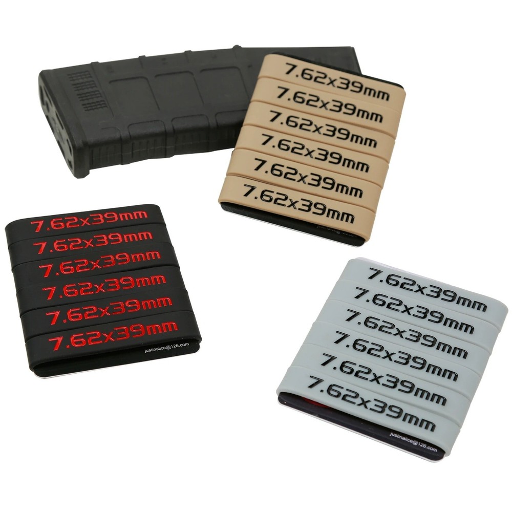 6 Pcs Multi Caliber Magazine Marking Band for Mag Safe Storage Tactical Range
