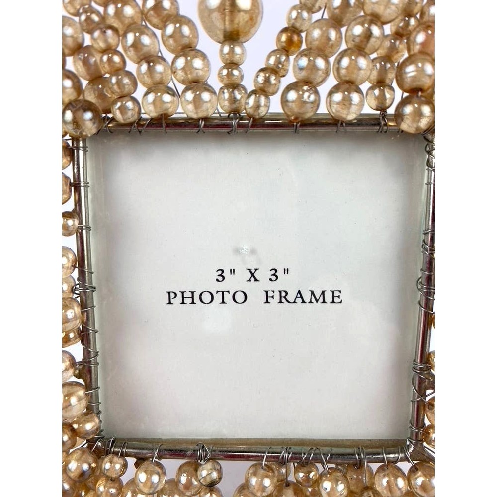 Hollywood Glam Glass Beaded Photo Frame