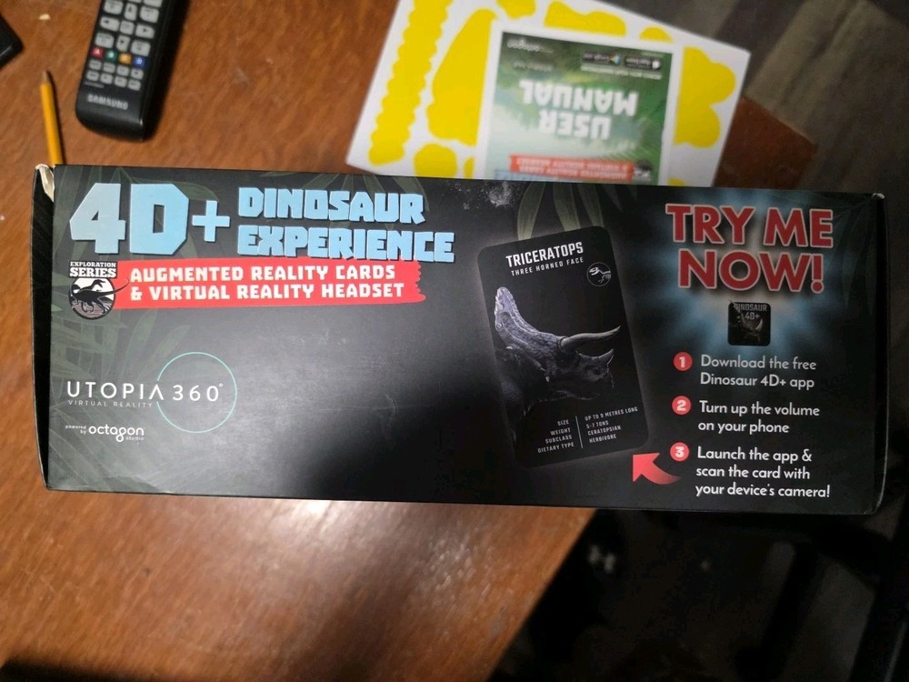 4D+ Utopia 360° Dinosaur Experience Augmented Reality Cards & VR Headset