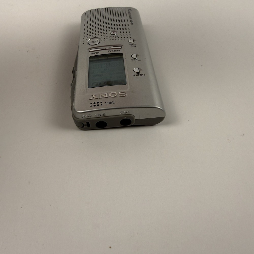 Sony ICD-B7 Handheld Digital Voice IC Recorder Silver Gray Tested Working