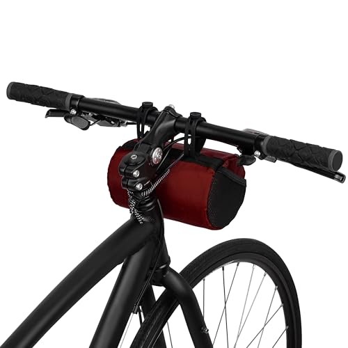 Handlebar Bike Bag – Water-Resistant Hard Shell with Quick-Access Zipper, Rust