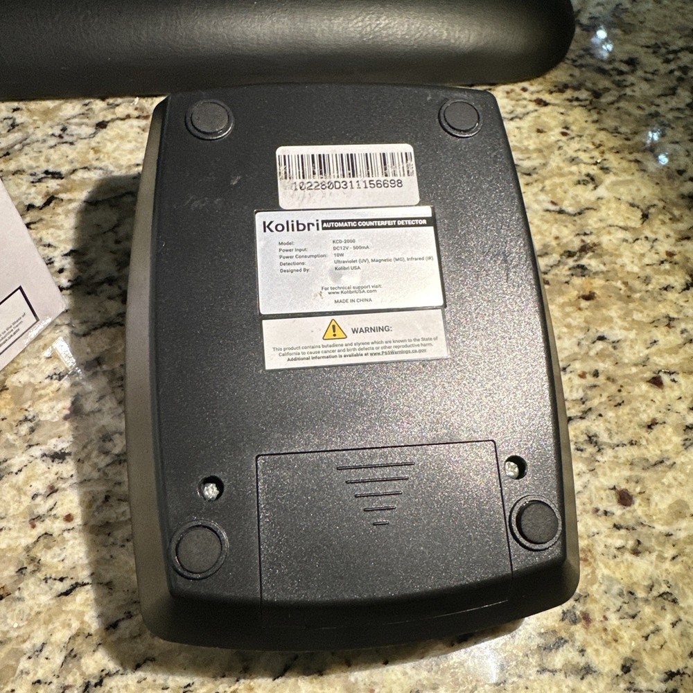 Kolibri KCD-2000 Advanced Counterfeit Bill Detector & Counter Pre Owned