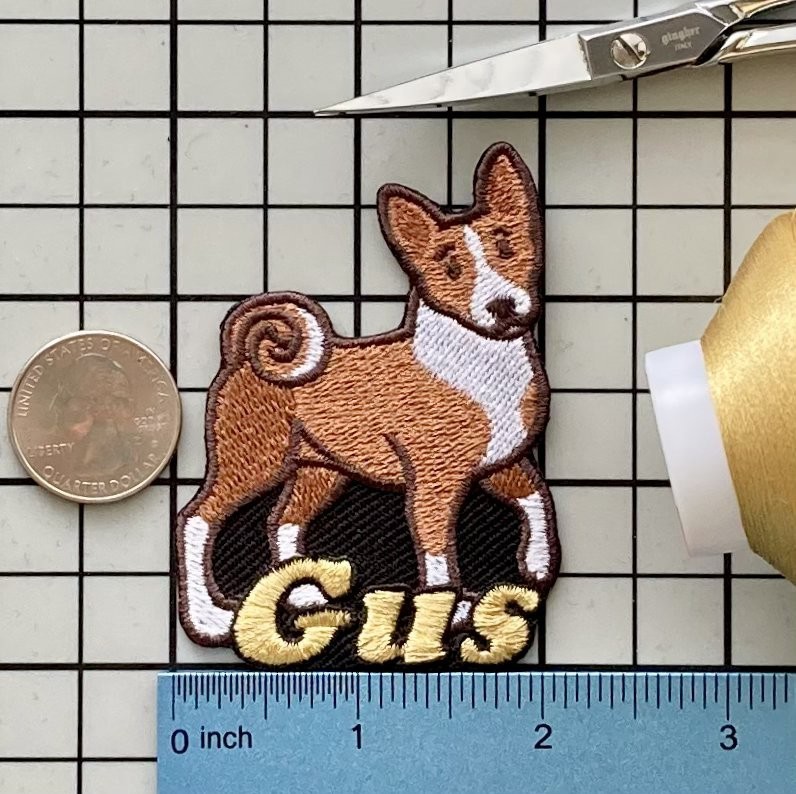 Basenji Dog Patch Personalized Custom Iron-on Badge