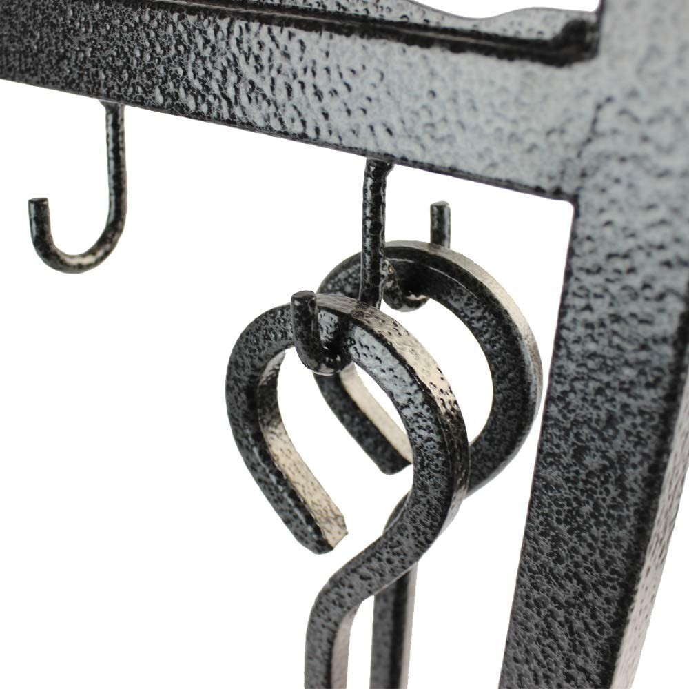 5 Pieces Fireplace Tool Set Extra Strength Wrought Iron Hearth Accessories Kit