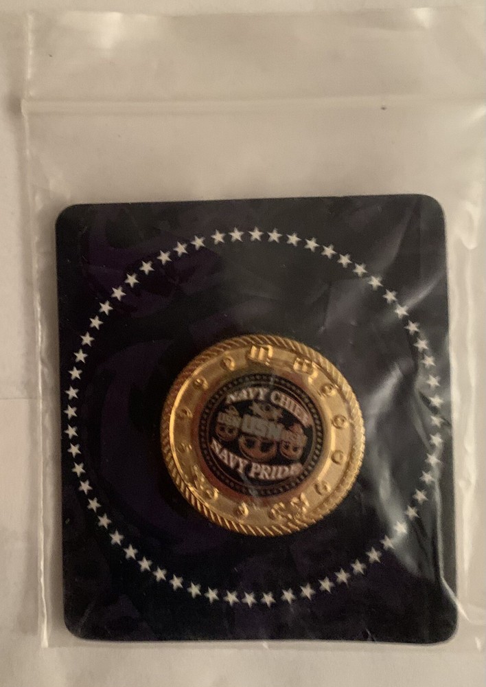 US Navy Chief ~ USN Pride Lapel Hat Pin [X]