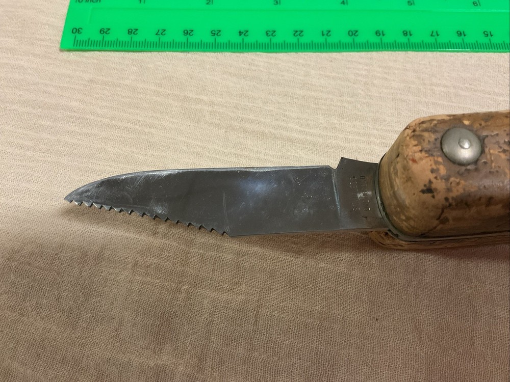 Vintage Single Blade Teja-Rosa Cork Handled Knife