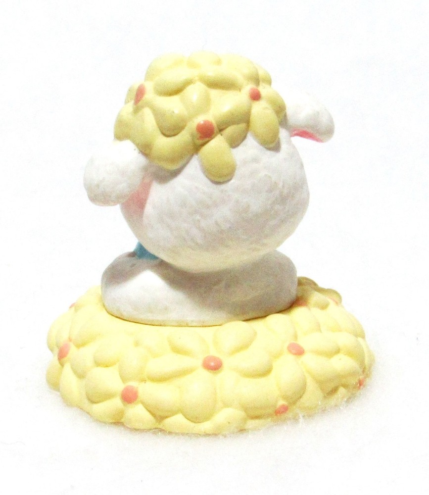 NEW 1994 Easter HALLMARK Merry Miniature LAMB with Blue Egg Never Displayed