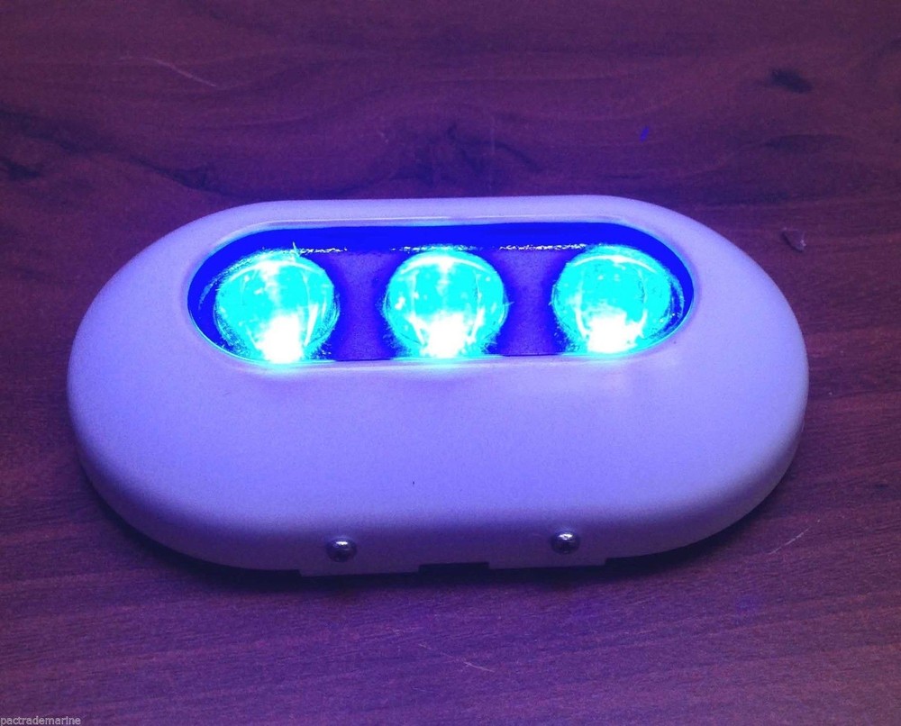 ULTRA BRIGHT COOL WHITE LED MARINE POLYMER UNDERWATER LIGHT SURFACE MOUNT