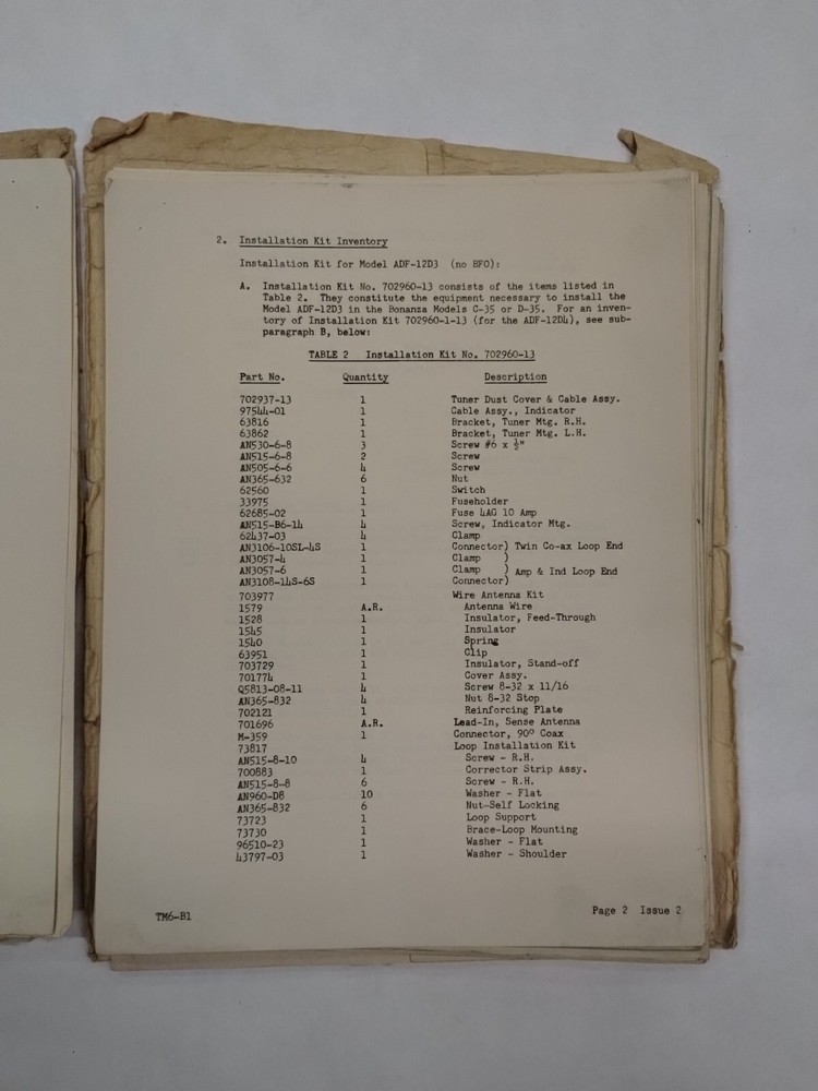 Lear Orienter Models ADF-12D3 & ADF-12D4 Installation Instructions- Original