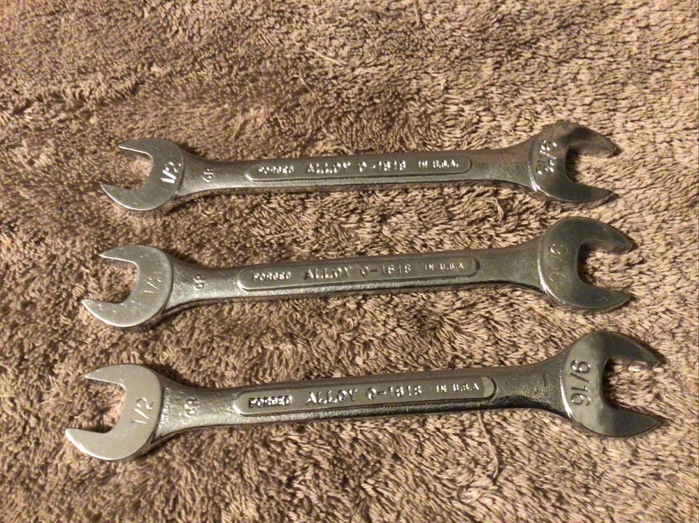 3-S-K Tools 9/16" x 1/2" Open End Wrenches UNUSED